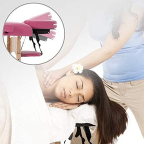 BestMassage Portable Massage Table – 24" Wide 2-Fold Lash Bed, Height Adjustable Spa Table with Non-Woven Carry Bag for Facial, Foot Massage, Tattoo, Salon & Esthetician Use(pink)