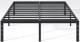 Queen Size Metal Bed Frame – 14 Inch Platform Bed with Storage Space, Heavy Duty Steel Mattress Foundation, No Box Spring Needed, Easy Assembly, Noise-Free, Black