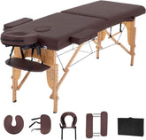BestMassage Portable Massage Table – 24" Wide Height Adjustable 2-Fold Lash Bed with Carrying Case, Folding Spa Table for Facial, Tattoo, Foot Massage, Salon & Beauty Treatments