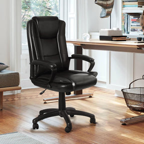 Big and Tall Office Chair 400lbs – Ergonomic High-Back Executive Desk Chair with Lumbar Support, Adjustable Heavy Duty Leather Computer Chair for Home Office & Work
