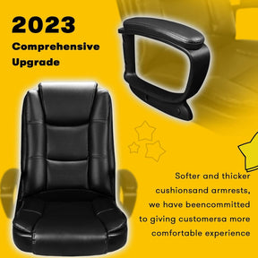 Big and Tall Office Chair 400lbs – Ergonomic High-Back Executive Desk Chair with Lumbar Support, Adjustable Heavy Duty Leather Computer Chair for Home Office & Work