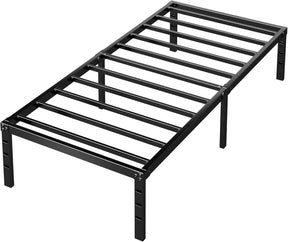 Twin Size Metal Bed Frame – 14 Inch Platform Bed with Underbed Storage, Heavy Duty Steel Slats, No Box Spring Needed, Easy Assembly, Noise-Free Design, Black